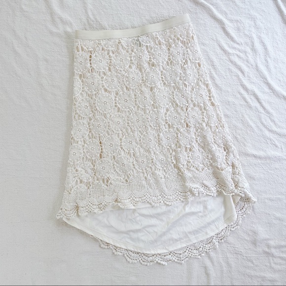 *Bundle Only* Willi Smith Crochet High Low Skirt - Picture 1 of 7